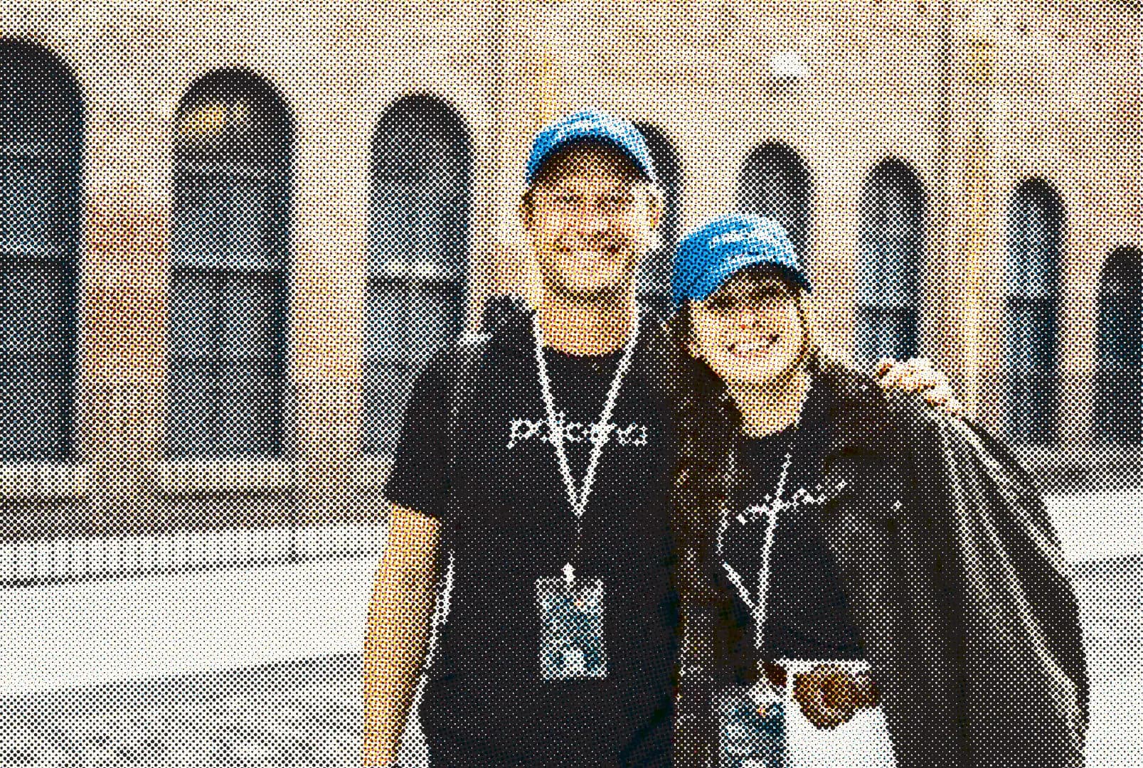 Halftone image of two Paloma team members