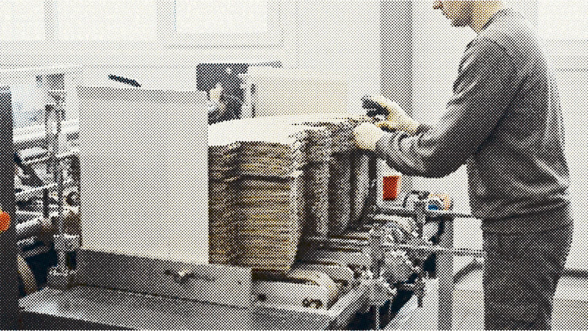 Halftone image of operational planning materials