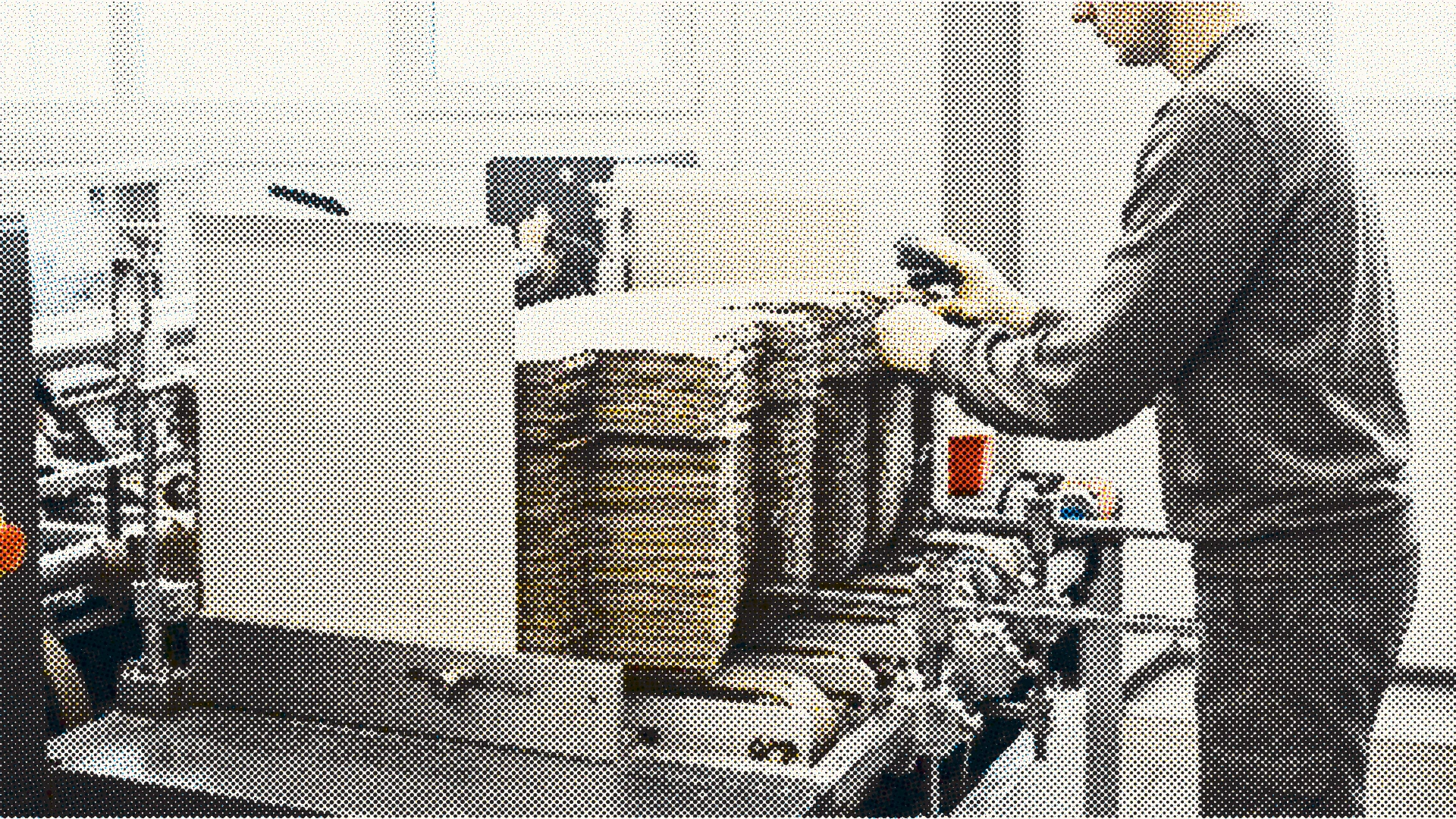 Halftone image of operational planning materials